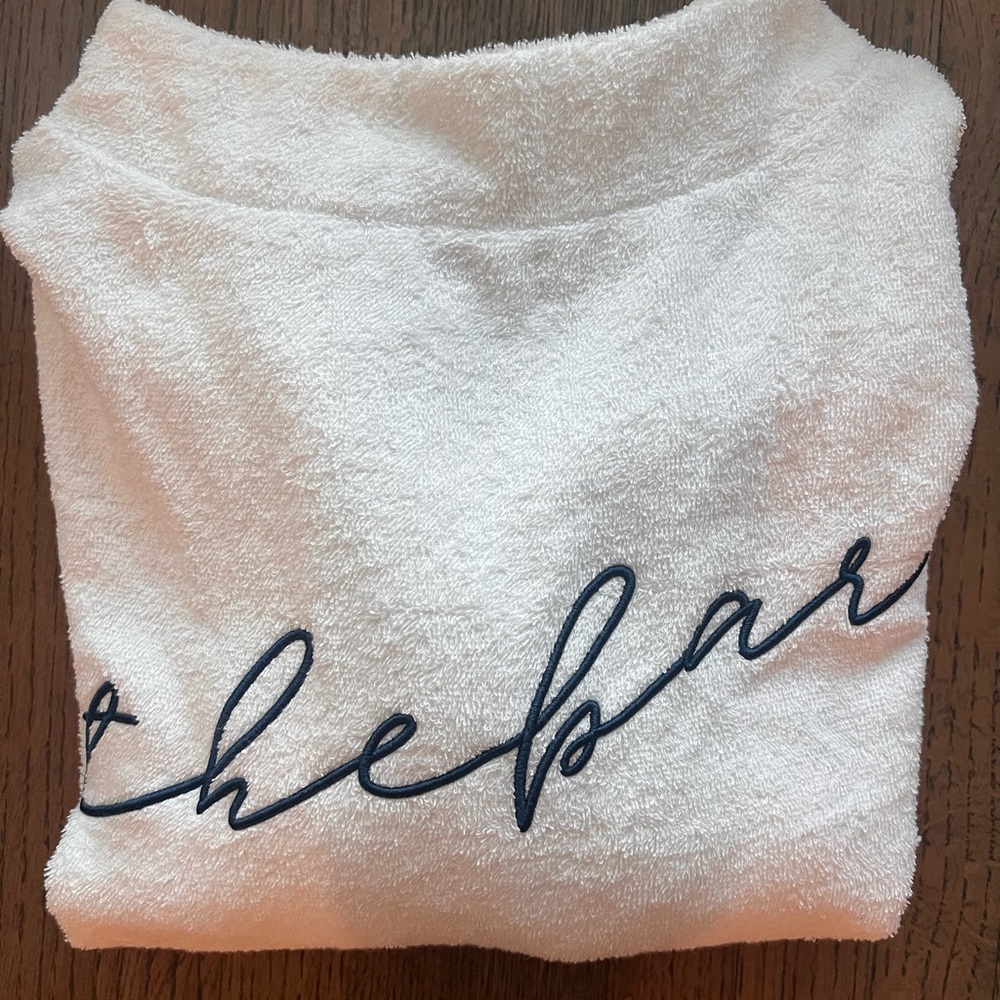 The Bar TERRY HIGHNECK SIGNATURE White Crew Neck Sweater - Picture 4 of 6
